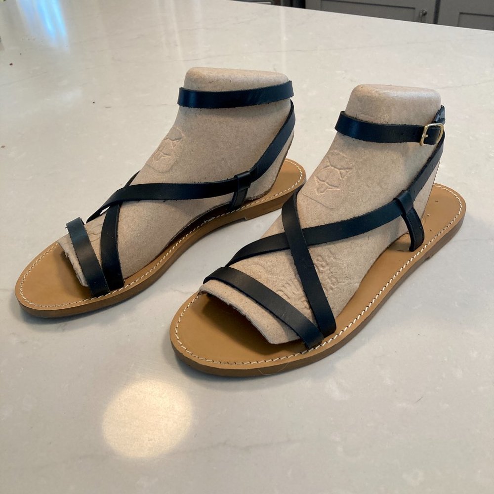 J. Crew Flat Strappy Sandals in vachetta leather - Picture 4 of 12